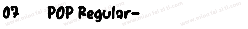 07ラノベPOP Regular字体转换